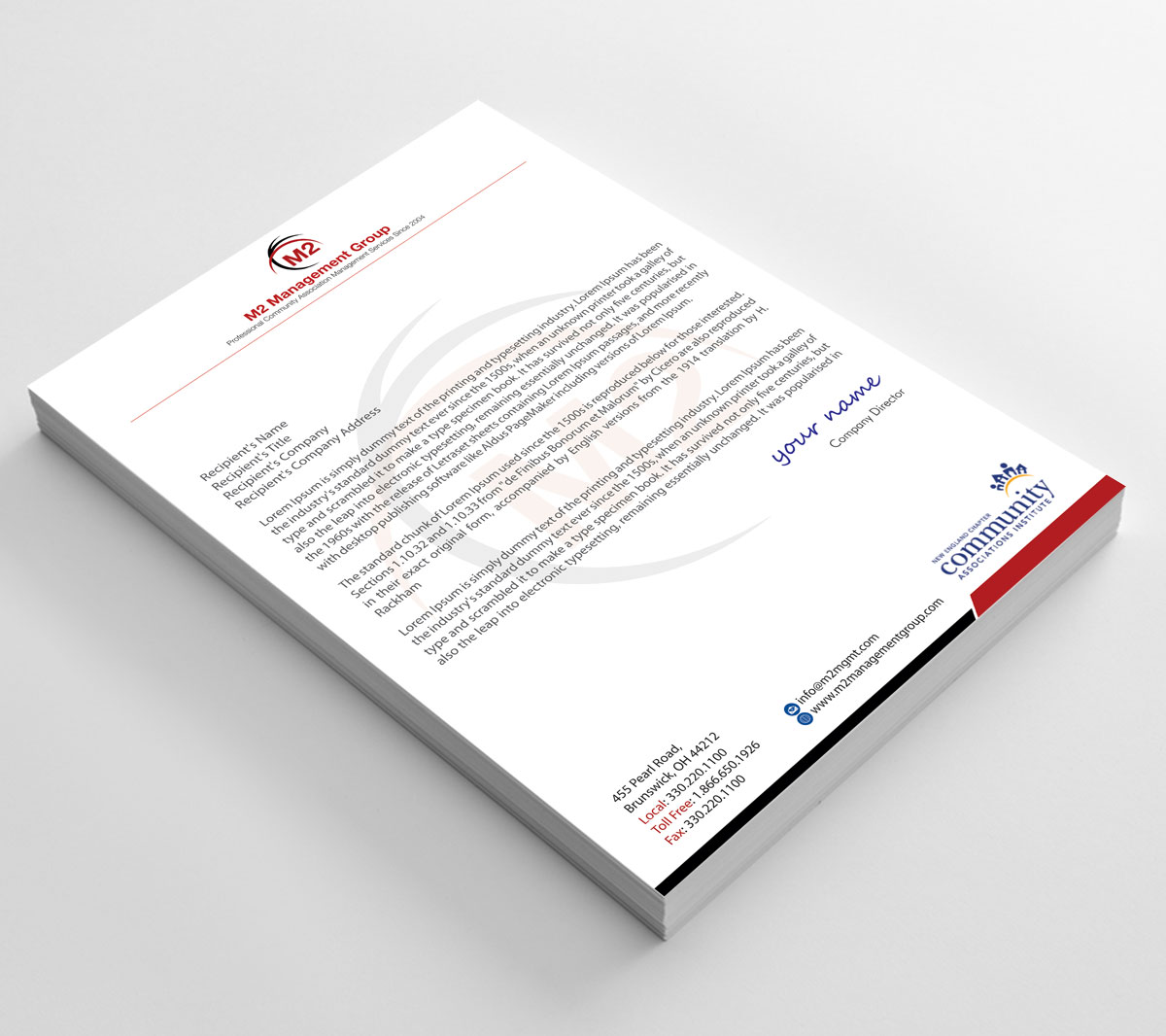 Stationery Design by alpesh9520 for M2 Management | Design #12673357
