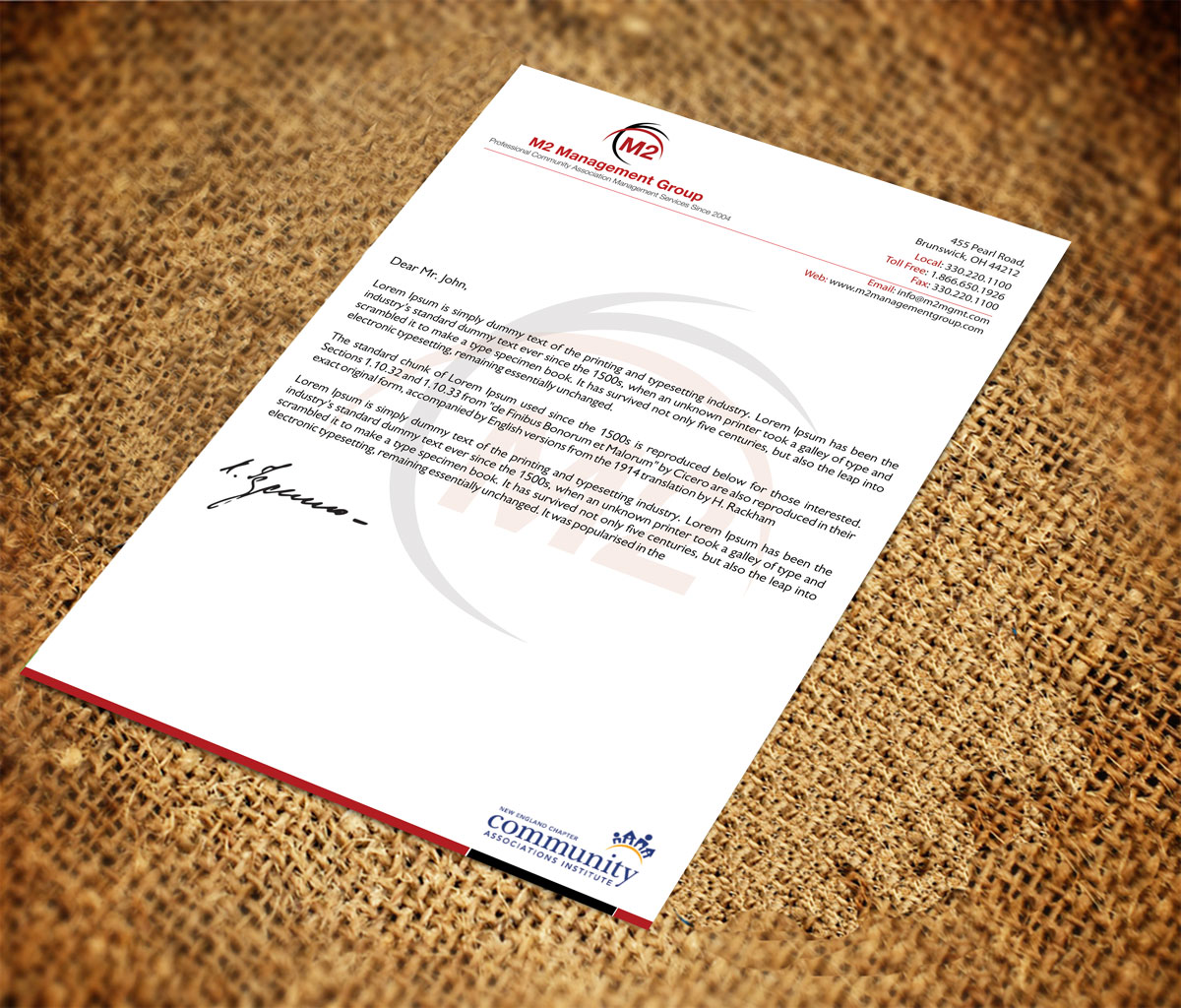 Stationery Design by alpesh9520 for M2 Management | Design #12674048
