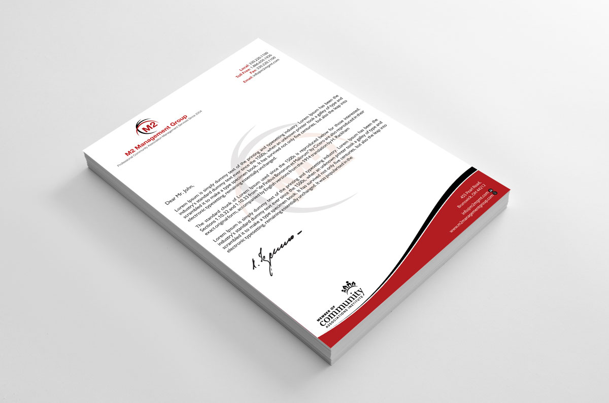 Stationery Design by alpesh9520 for M2 Management | Design #12674112