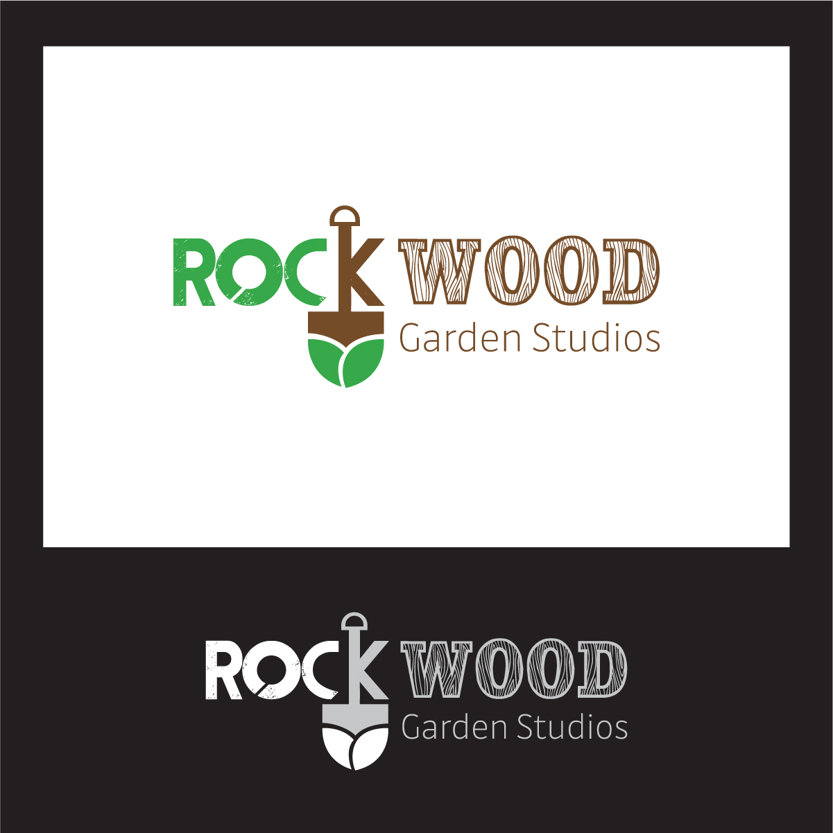 Logo Design by 3Guys for Rockwood Garden Studios | Design #12646429