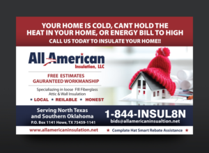 Diseño de Postal por rkailas para All American Insulation, LLC | Diseño: #12638937