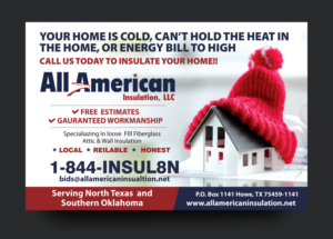 Diseño de Postal por rkailas para All American Insulation, LLC | Diseño: #12640929