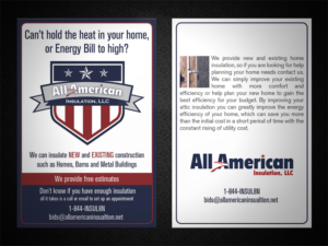 Diseño de Postal por Mon01 para All American Insulation, LLC | Diseño: #12627908