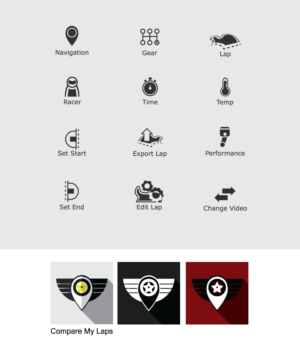Desktop app used to compare racing videos needs an icon | Design Icône par FLoc! Studio