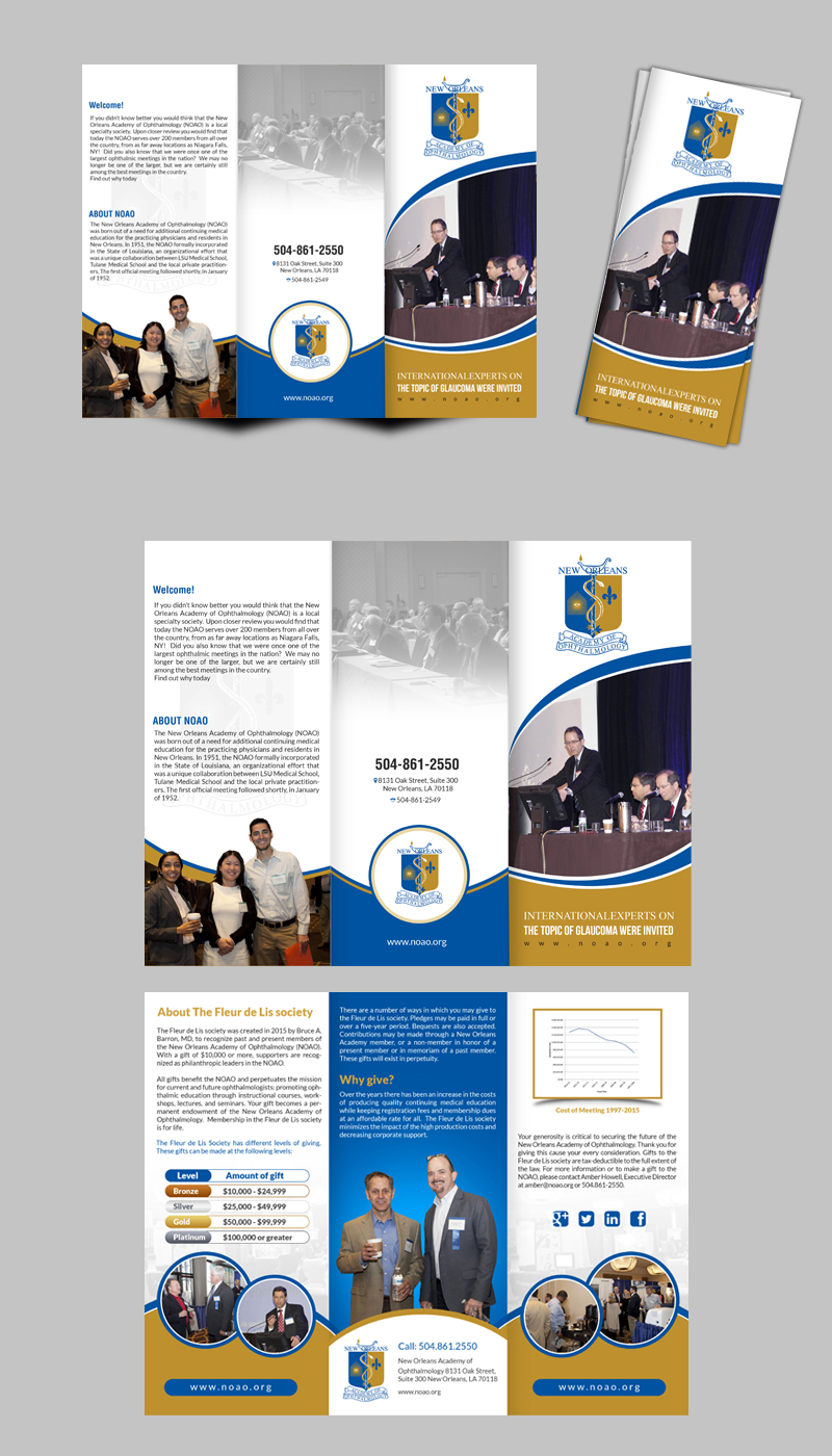 Diseño de Flyer por creative.bugs para New Orleans Academy of Ophthal | Diseño: #12676054