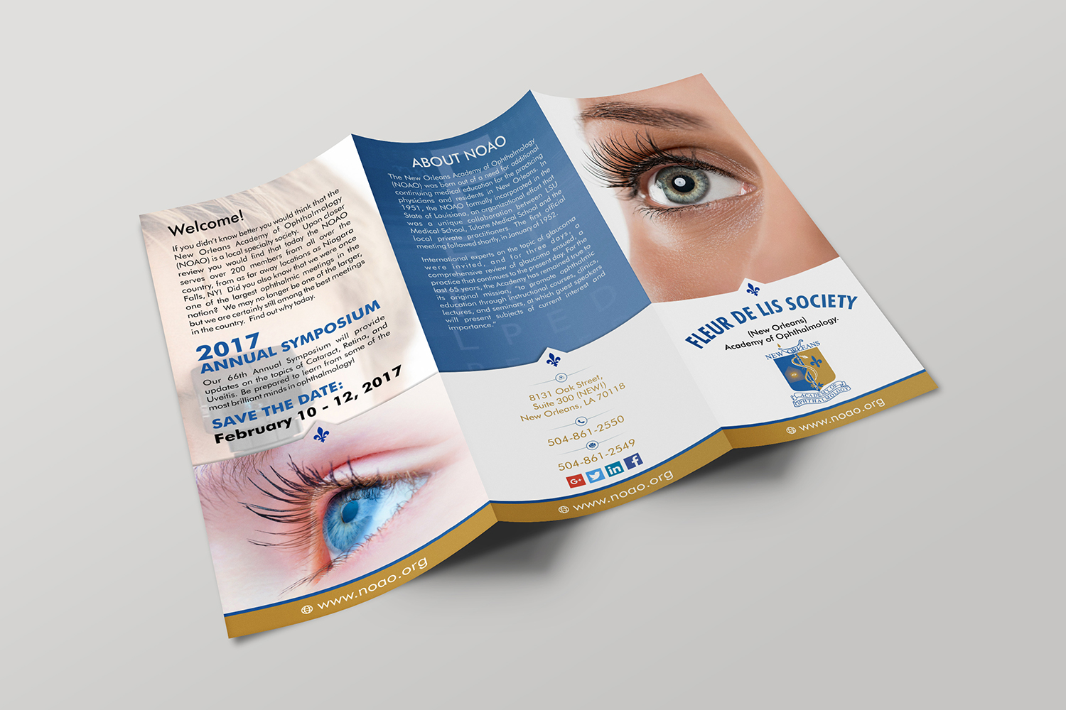 Diseño de Flyer por ecorokerz para New Orleans Academy of Ophthal | Diseño #12661779