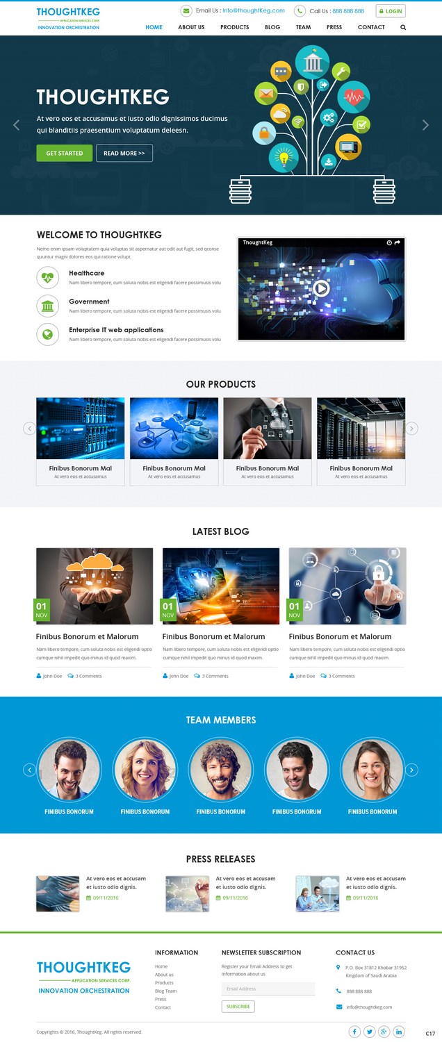 WordPress-Design von pb für Thoughtkeg Application Services Corp. | Design #12644562