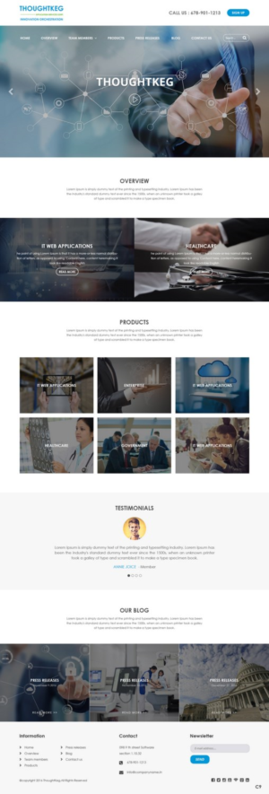WordPress-Design von pb für Thoughtkeg Application Services Corp. | Design: #12644581