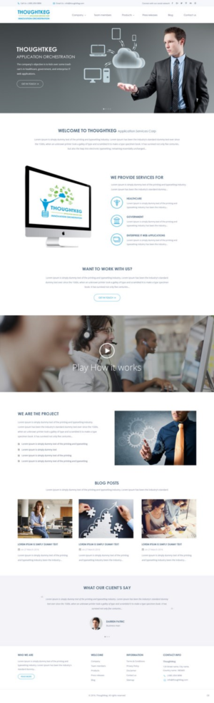 WordPress-Design von pb für Thoughtkeg Application Services Corp. | Design: #12656120