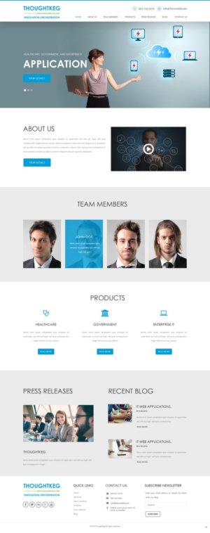 WordPress-Design von pb für Thoughtkeg Application Services Corp. | Design: #12656121