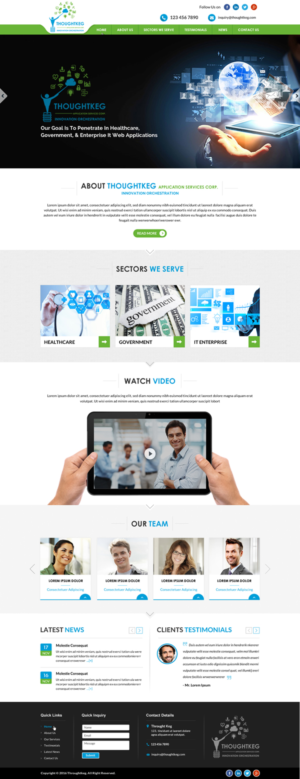 WordPress-Design von Sbss für Thoughtkeg Application Services Corp. | Design: #12727113