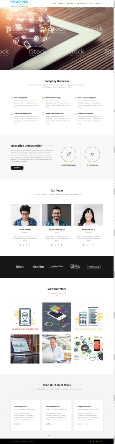 WordPress-Design von valemic für Thoughtkeg Application Services Corp. | Design #12680400
