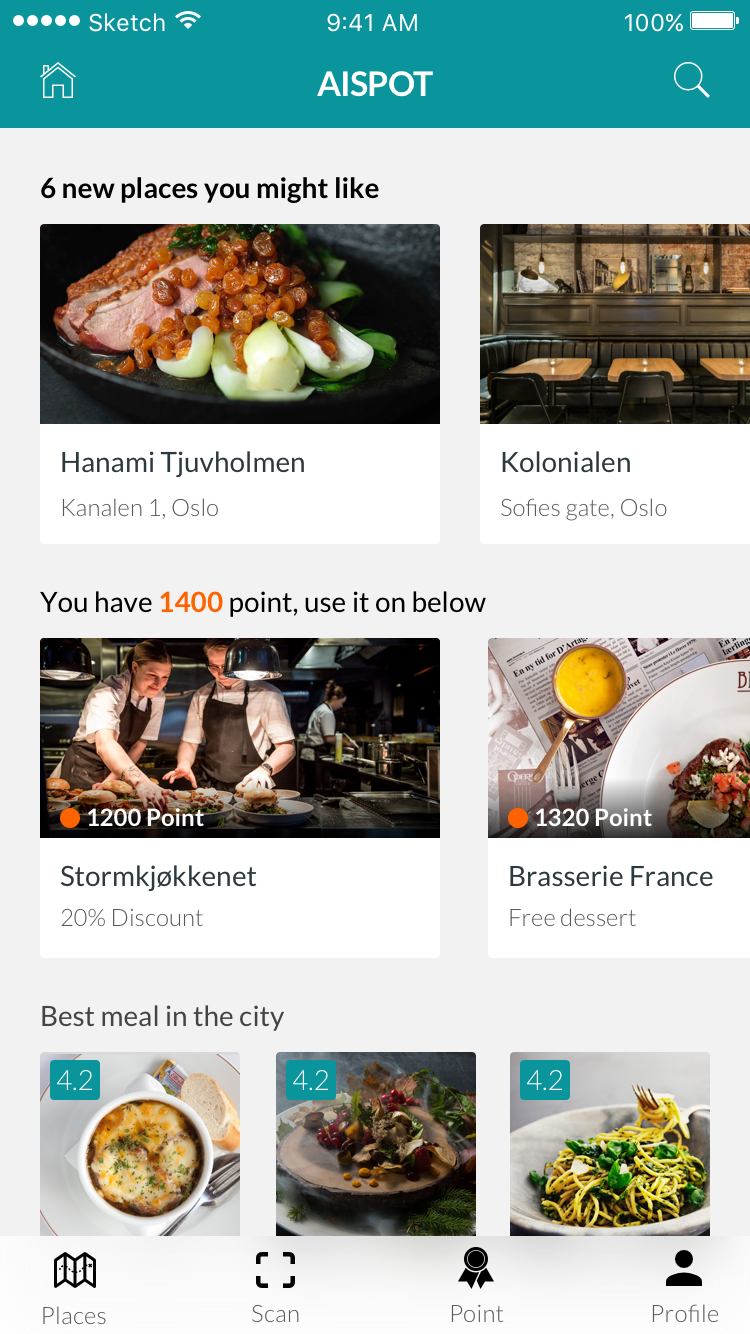 App Design by Ahmad Yunus for Aispot AS | Design #12742305