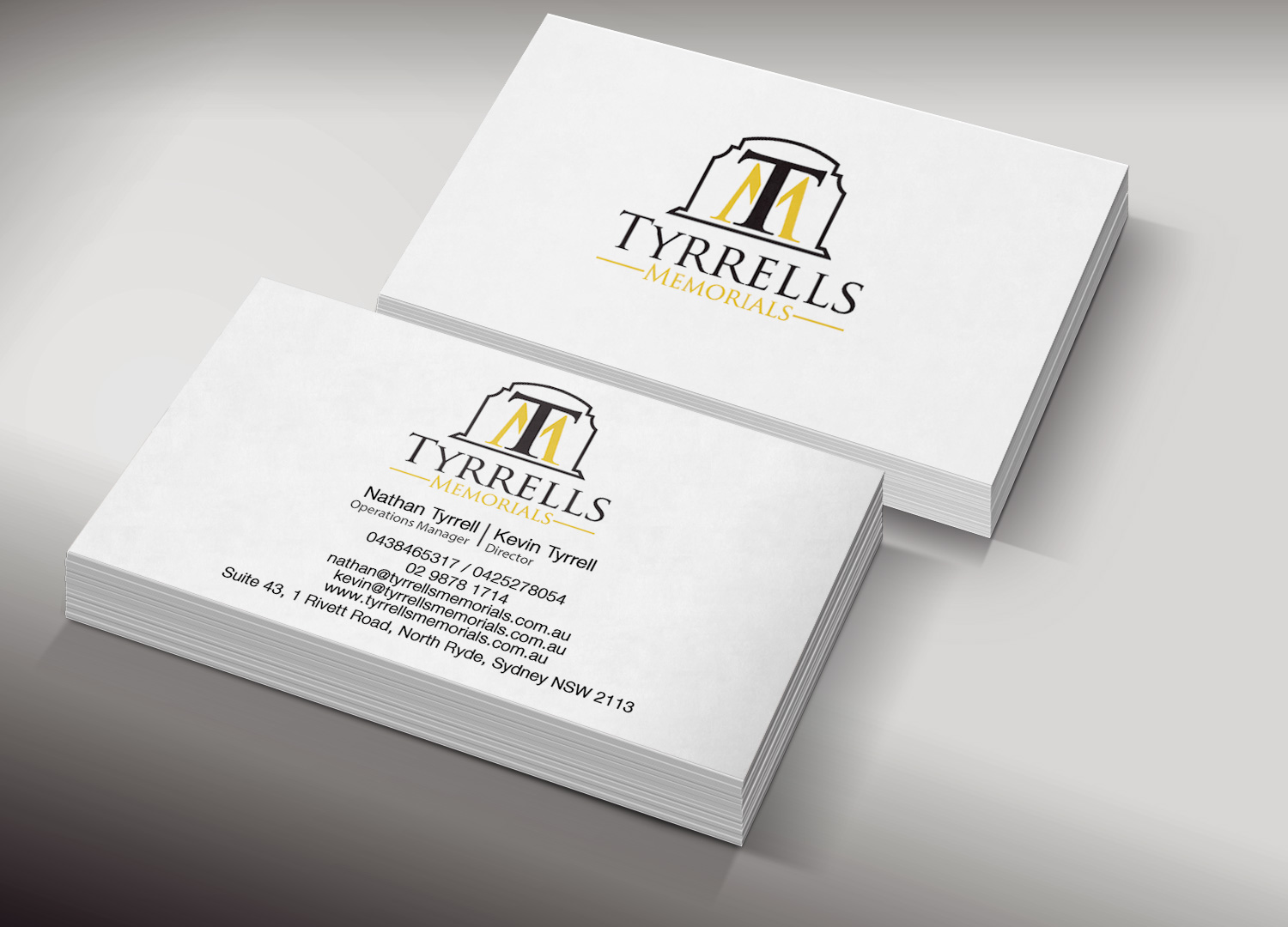 Business Card Design by Pixi Dust for Tyrrells Memorials | Design #12653354