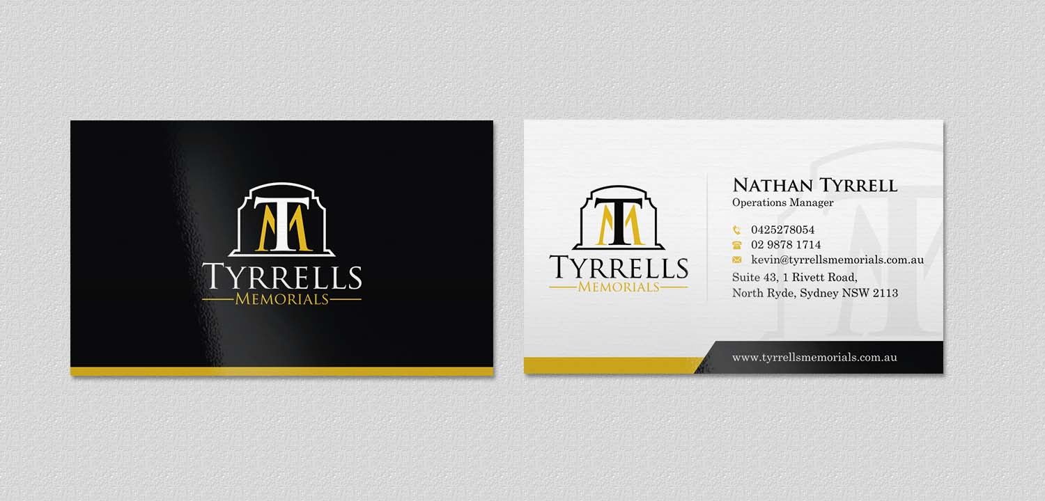 Design de Carte de Visite par INDIAN_Ashok pour Tyrrells Memorials | Design #12651700