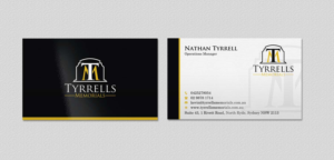 Business Card Design by INDIAN_Ashok for Tyrrells Memorials | Design: #12651704