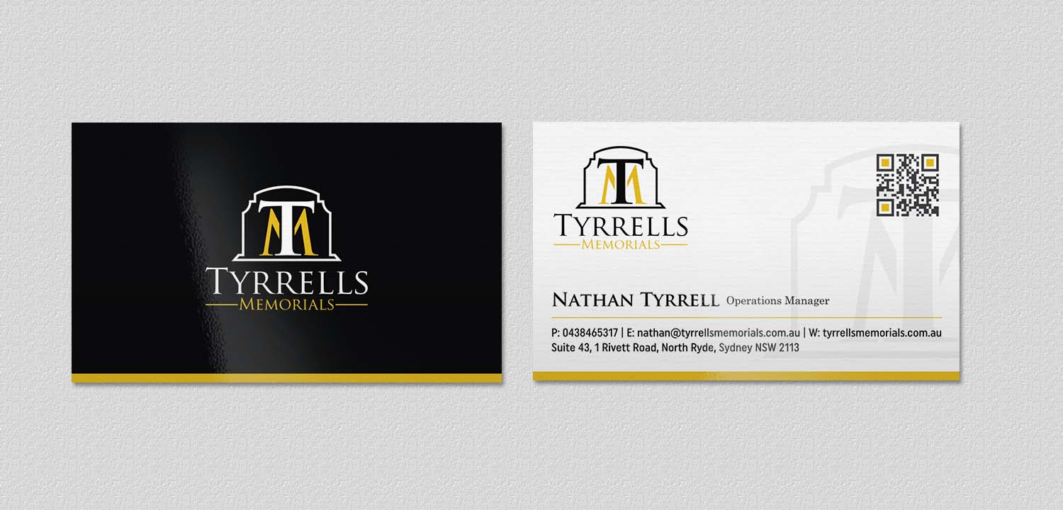 Visitenkarten-Design von INDIAN_Ashok für Tyrrells Memorials | Design #12651705