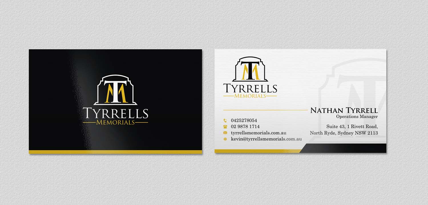 Design de Carte de Visite par INDIAN_Ashok pour Tyrrells Memorials | Design #12651709
