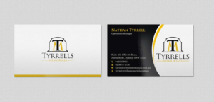 Business Card Design by INDIAN_Ashok for Tyrrells Memorials | Design: #12651713