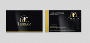 Business Card Design by INDIAN_Ashok for Tyrrells Memorials | Design: #12651718