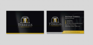 Business Card Design by INDIAN_Ashok for Tyrrells Memorials | Design: #12651724