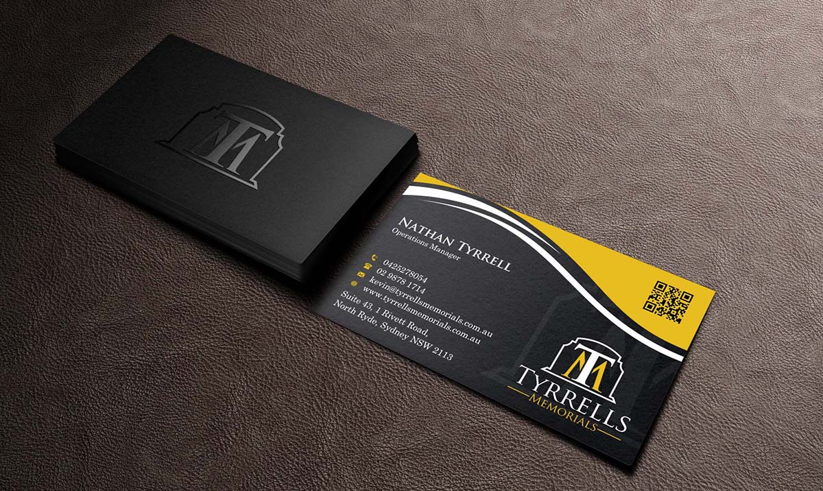 Business Card Design by INDIAN_Ashok for Tyrrells Memorials | Design #12651731