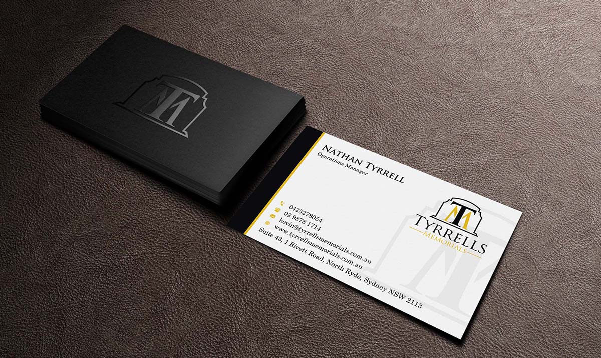 Design de Carte de Visite par INDIAN_Ashok pour Tyrrells Memorials | Design #12651743