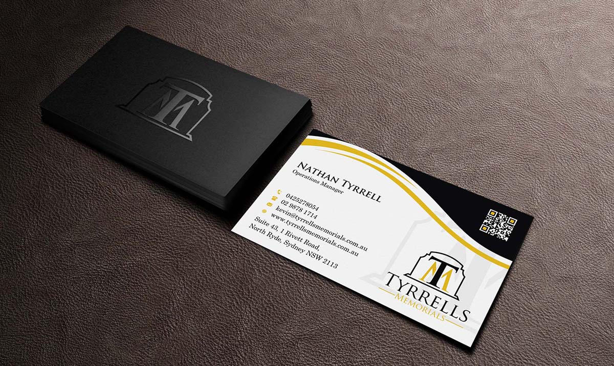 Business Card Design by INDIAN_Ashok for Tyrrells Memorials | Design #12651744