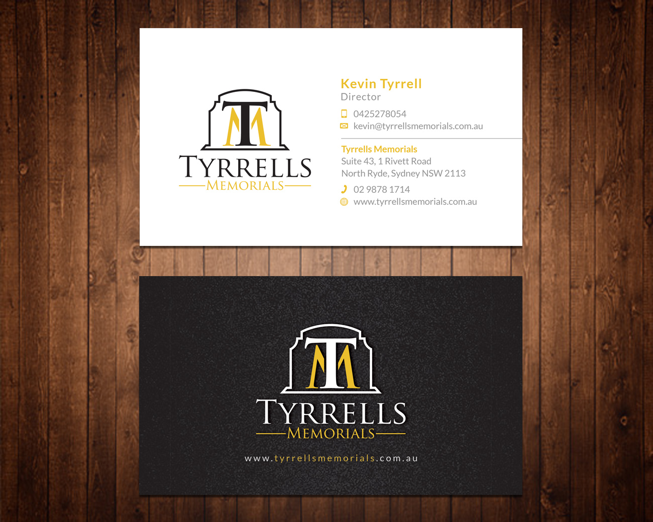 Business Card Design by Shahin Hossen for Tyrrells Memorials | Design #12711239