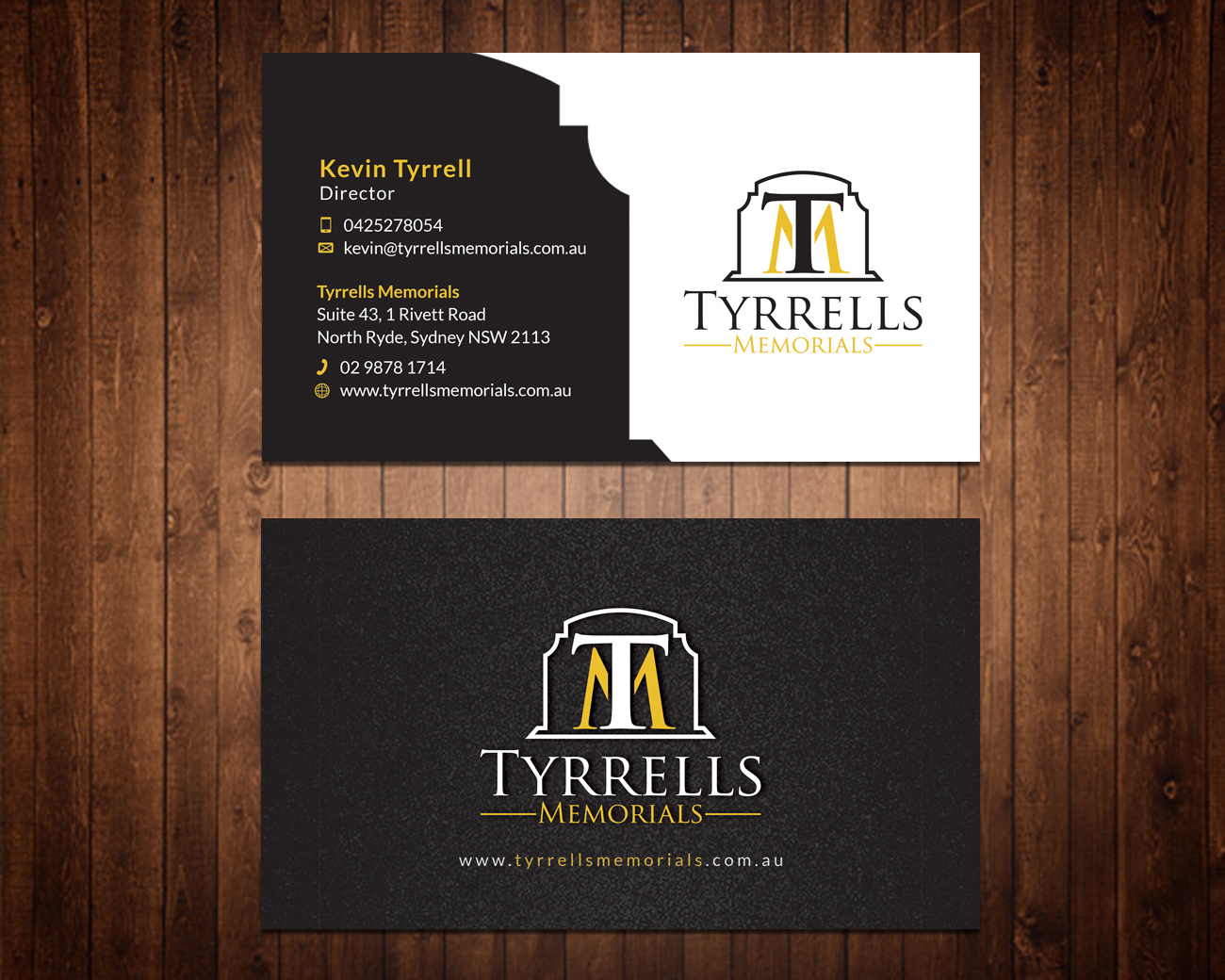Business Card Design by Shahin Hossen for Tyrrells Memorials | Design #12711319