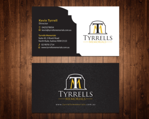 Business Card Design by Shahin Hossen for Tyrrells Memorials | Design: #12711319