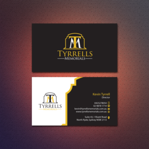 Business Card Design by Dezero for Tyrrells Memorials | Design: #12691936