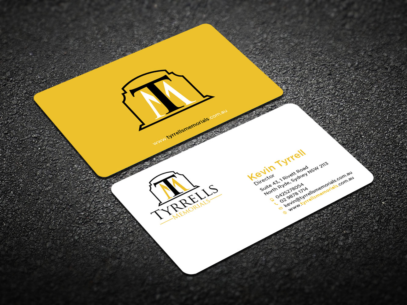 Business Card Design by Verified artistry (Design garden) for Tyrrells Memorials | Design #12650861