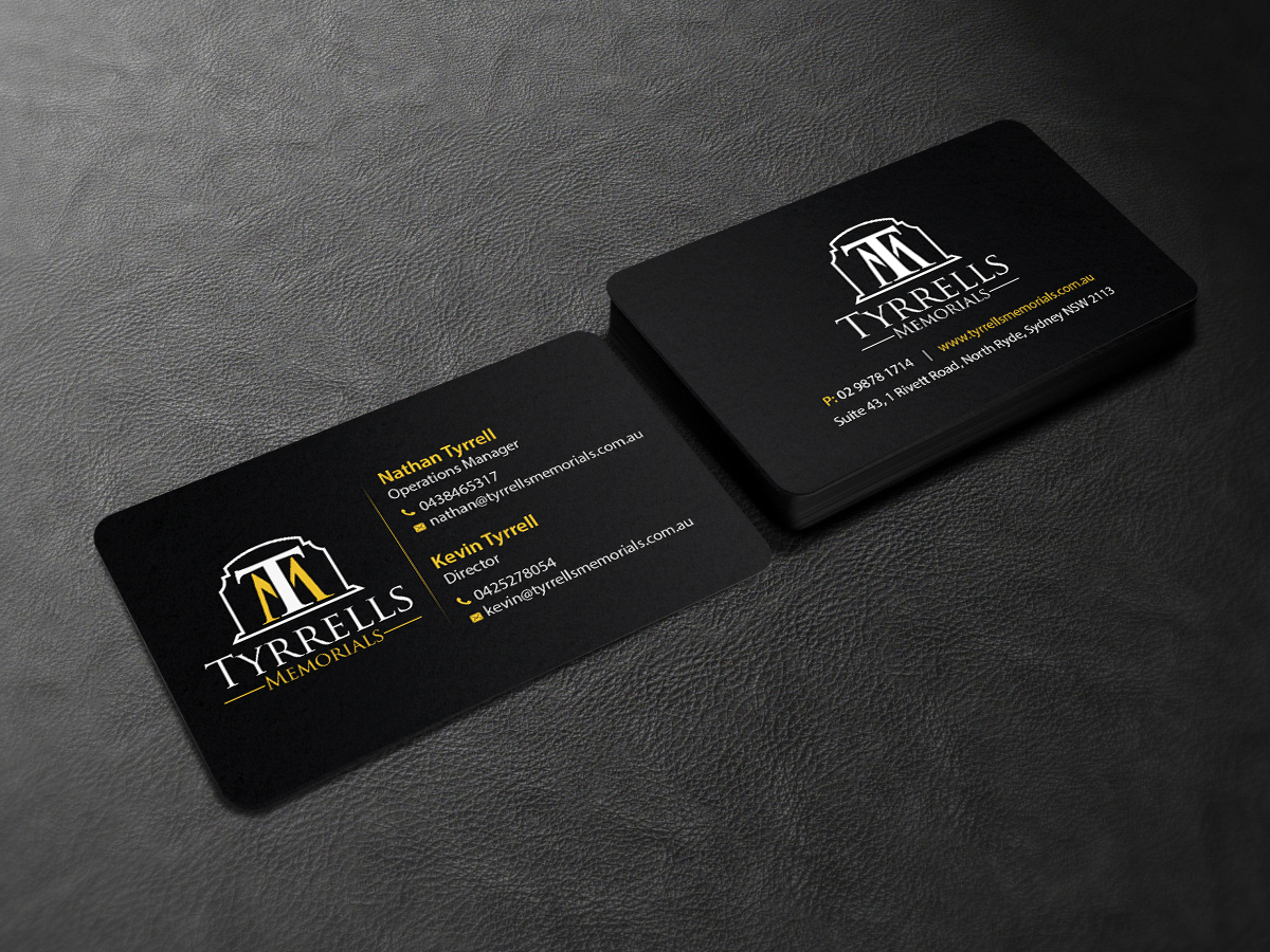 Business Card Design by Creations Box 2015 for Tyrrells Memorials | Design #12659558