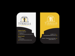 Business Card Design by Creations Box 2015 for Tyrrells Memorials | Design: #12659583