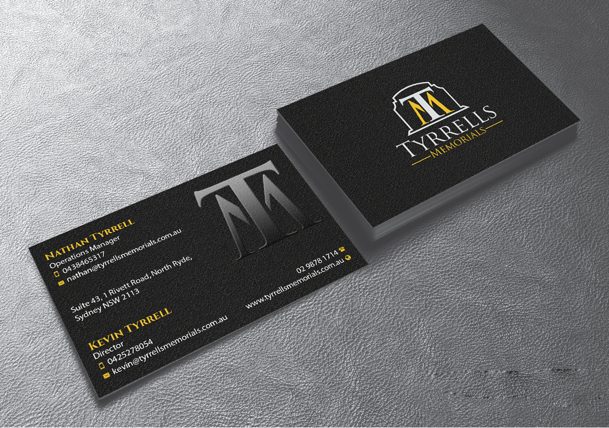 Business Card Design by Creations Box 2015 for Tyrrells Memorials | Design #12659601