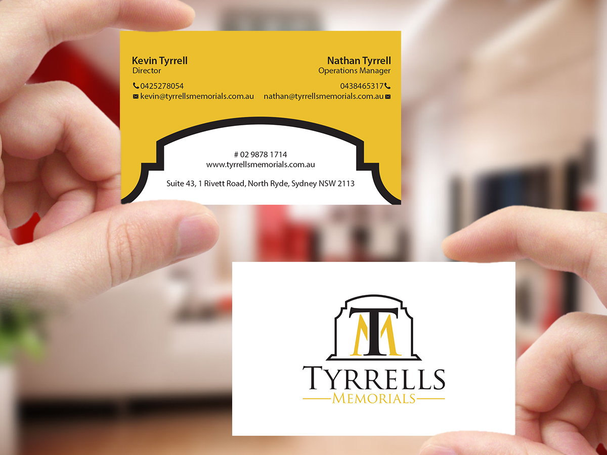 Diseño de Tarjeta de Presentación por Creations Box 2015 para Tyrrells Memorials | Diseño #12678919