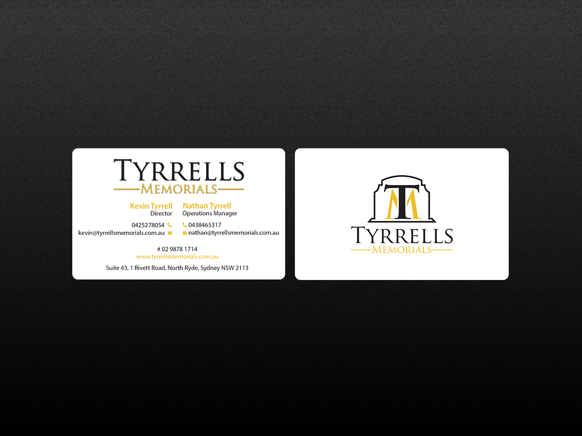 Business Card Design by Creations Box 2015 for Tyrrells Memorials | Design #12678922