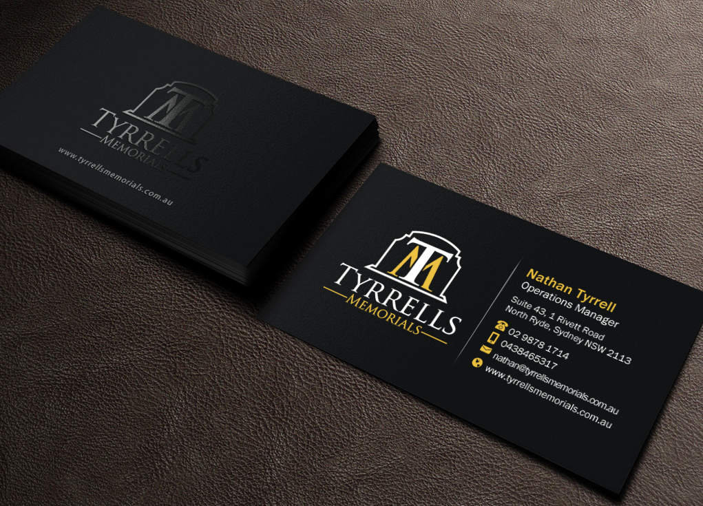 Business Card Design by Brand aid for Tyrrells Memorials | Design #12650914