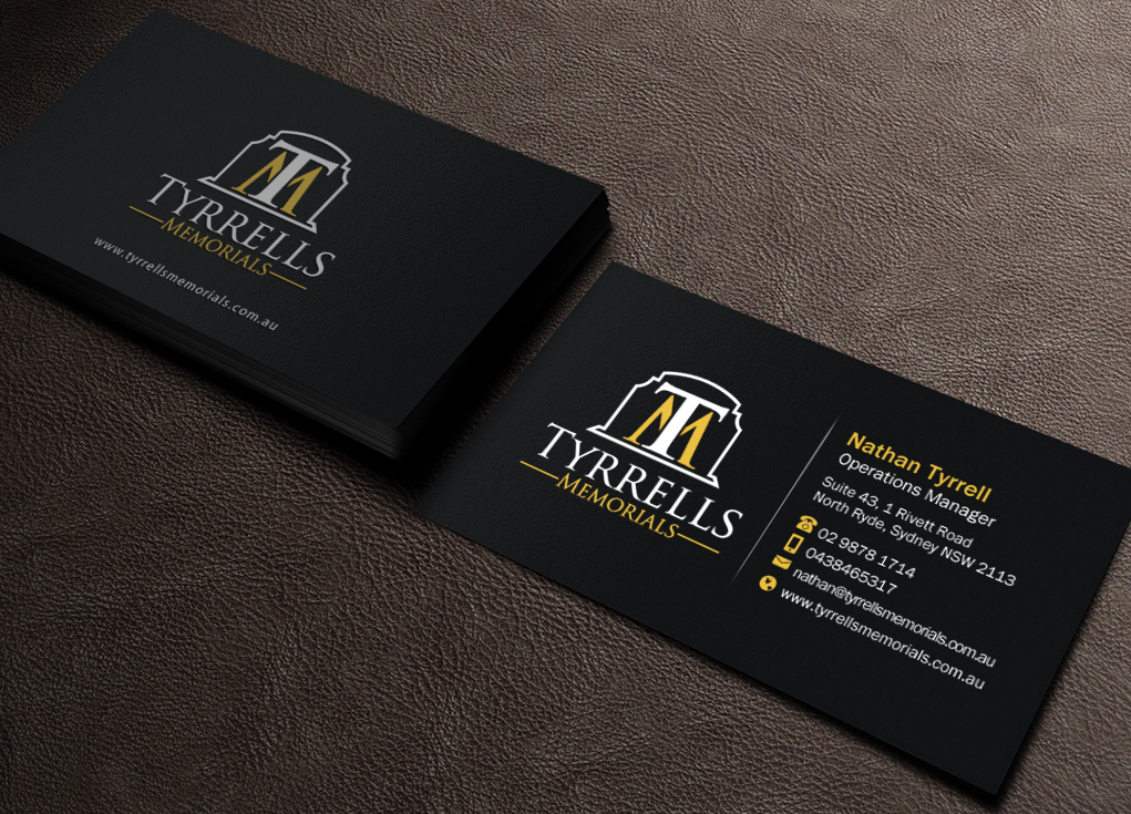 Visitenkarten-Design von Brand aid für Tyrrells Memorials | Design #12650916
