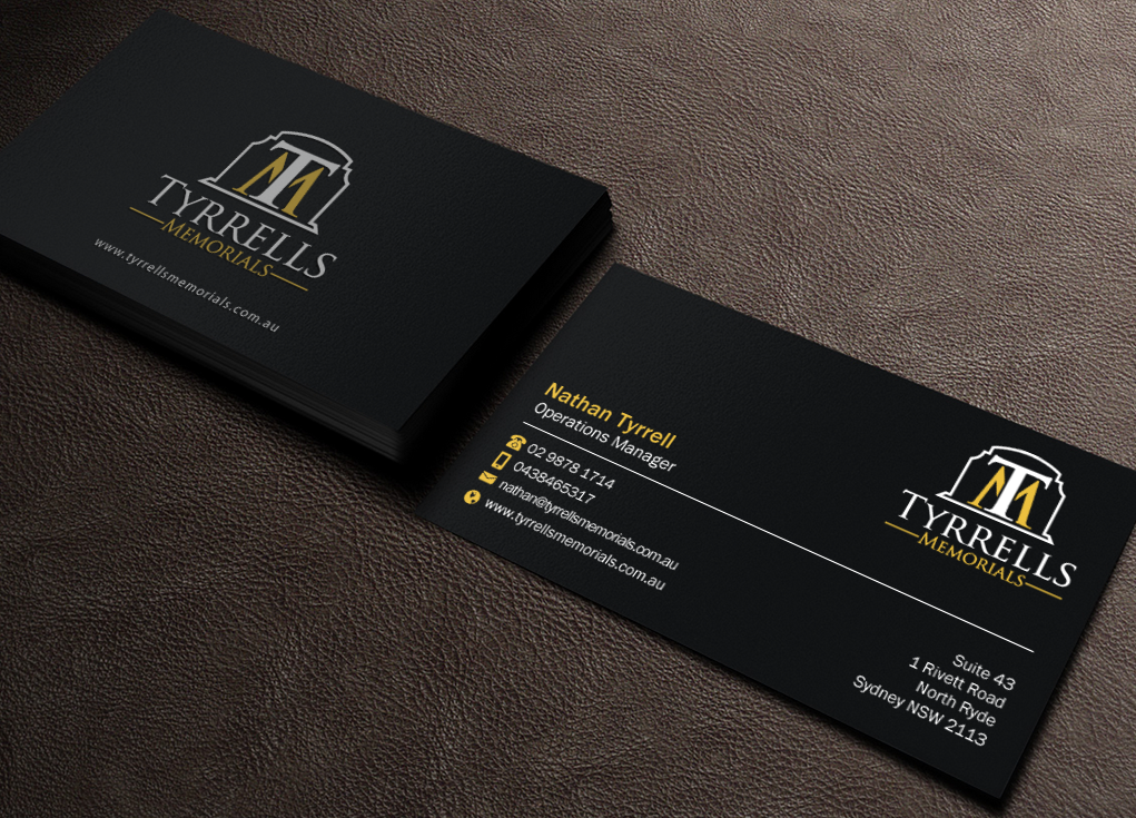 Business Card Design by Brand aid for Tyrrells Memorials | Design #12650919