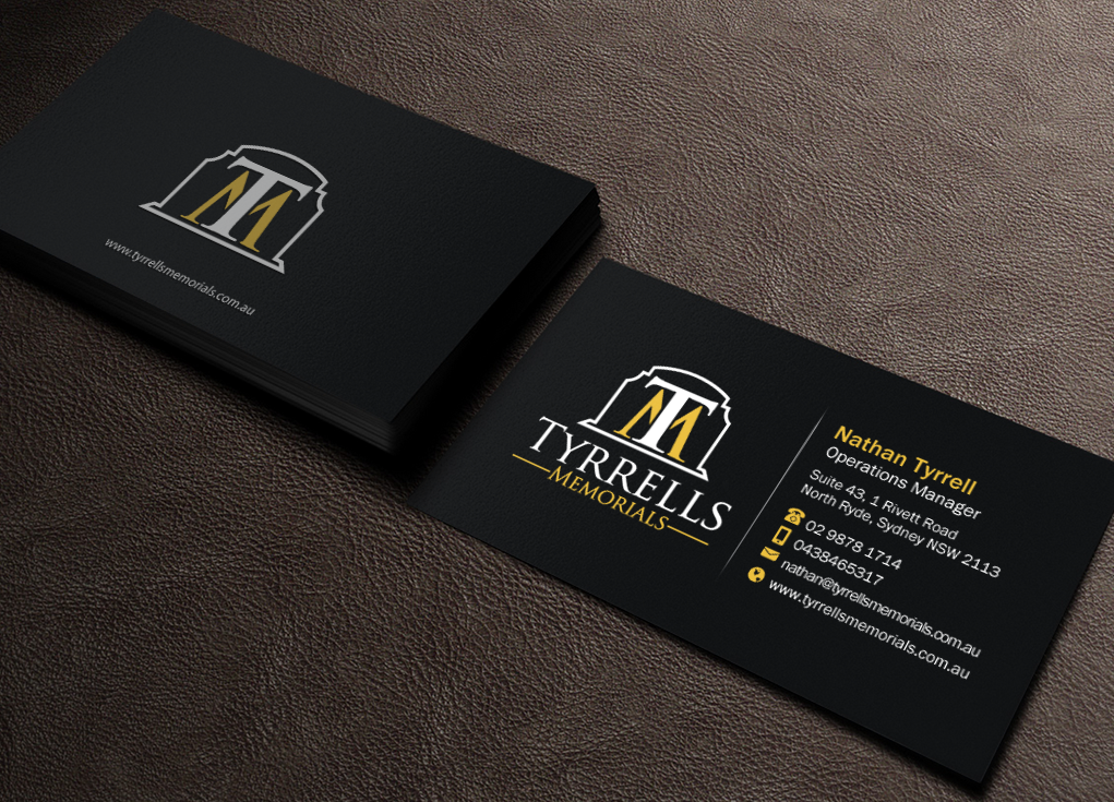 Business Card Design by Brand aid for Tyrrells Memorials | Design #12650920
