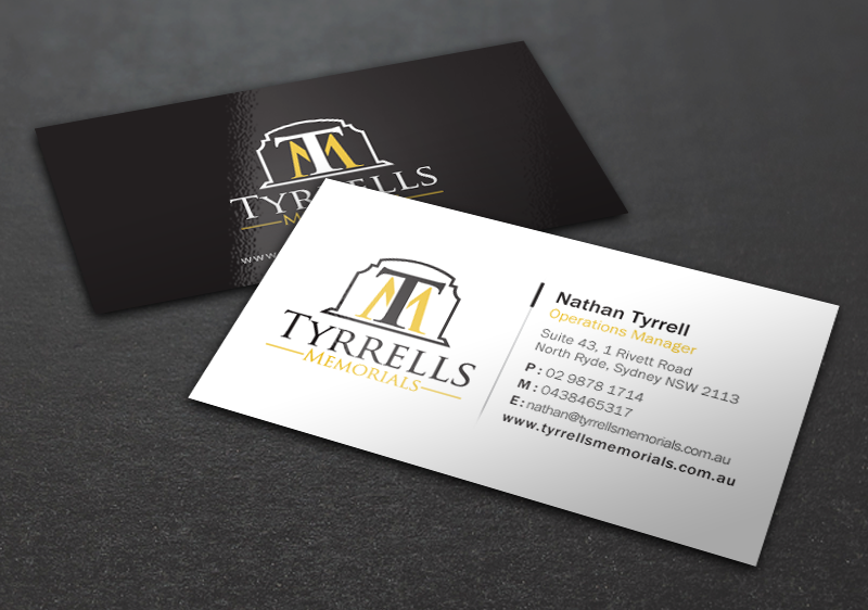 Visitenkarten-Design von Brand aid für Tyrrells Memorials | Design #12650928