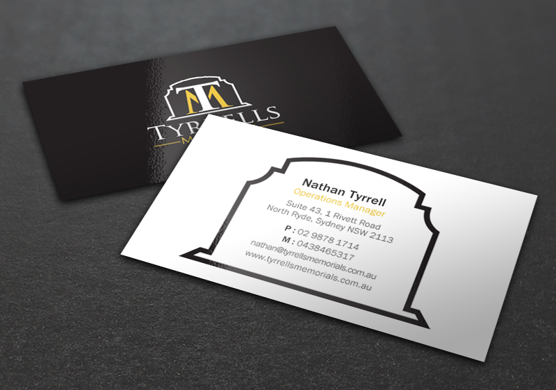 Business Card Design by Brand aid for Tyrrells Memorials | Design #12650931