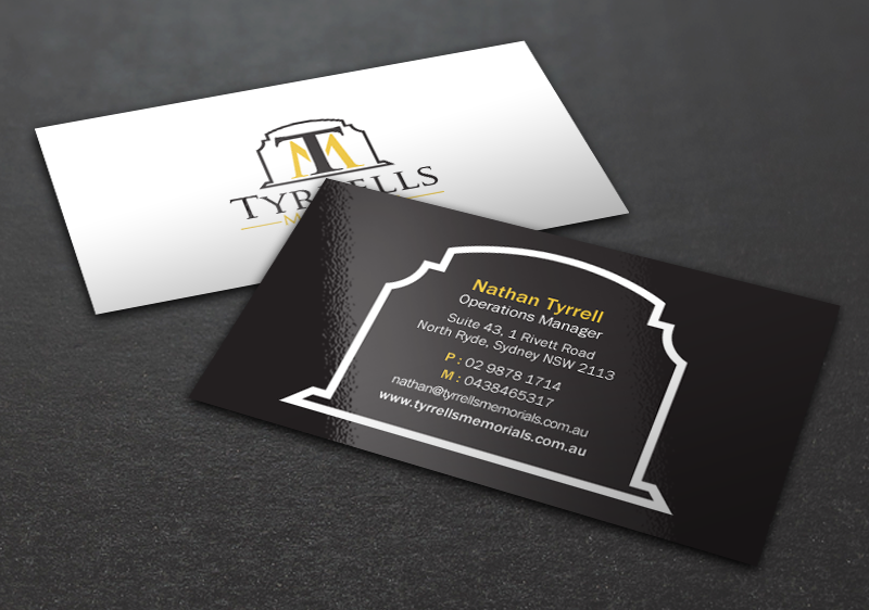 Business Card Design by Brand aid for Tyrrells Memorials | Design #12650935