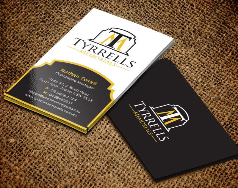 Business Card Design by Brand aid for Tyrrells Memorials | Design #12650940