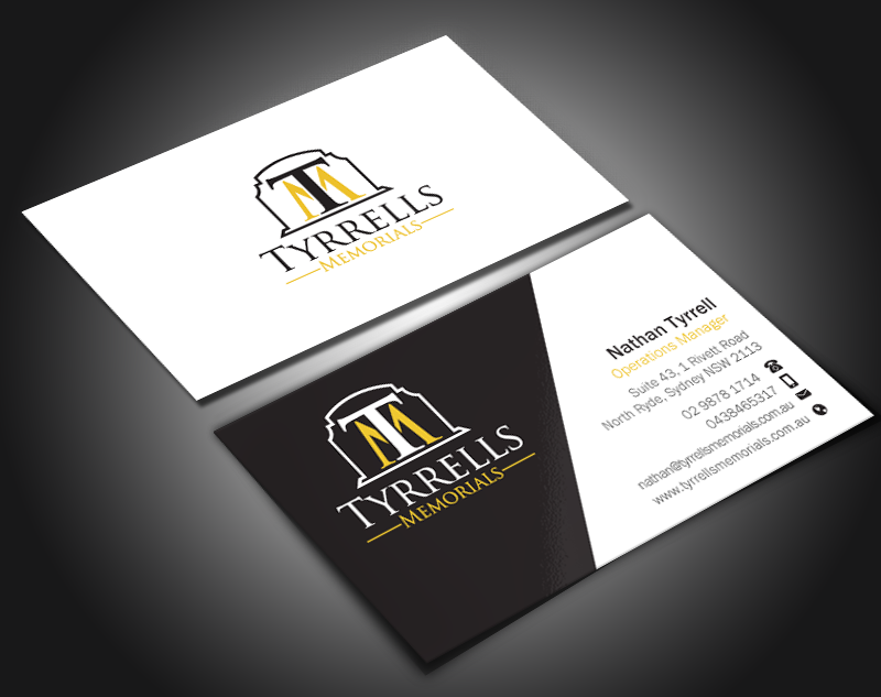 Business Card Design by Brand aid for Tyrrells Memorials | Design #12652422