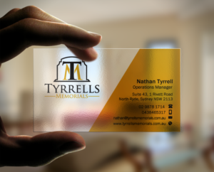 Business Card Design by Brand aid for Tyrrells Memorials | Design: #12652424