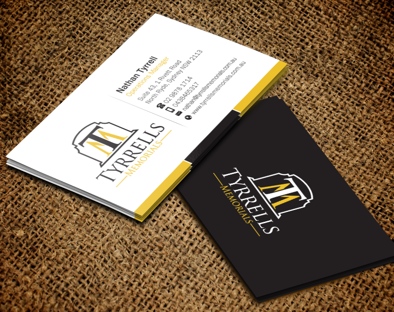 Diseño de Tarjeta de Presentación por Brand aid para Tyrrells Memorials | Diseño #12652428