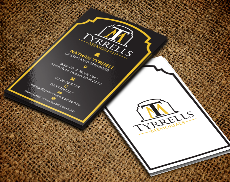 Business Card Design by Brand aid for Tyrrells Memorials | Design #12652435